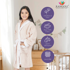 Rangoli Noble Kids Cotton Bathrobes 400 GSM for Girls and Boys