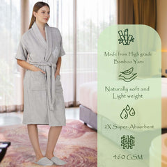 Rangoli Royal Bamboo Bathrobe for Women - Rangoli