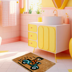 Rangoli Super Soft  Kids Rug (40x60 cm) Microfiber 2500 GSM Door Mat Super Absorbent Anti Skid Mats for Bathroom/Bedroom/Kitchen/Door Mat/Floor Mat