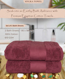 Dual-Pack Earthly Egyption Cotton 610 GSM Plush Oversized Bath Sheet (90 x 180 cm)