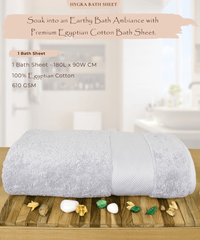 Rangoli Hygra Earthly Egyption Cotton 610 GSM Plush Oversized Bath Sheet (90 x 180 cm)