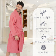 Rangoli Noble Cotton Adult Bathrobe for Men 400 GSM