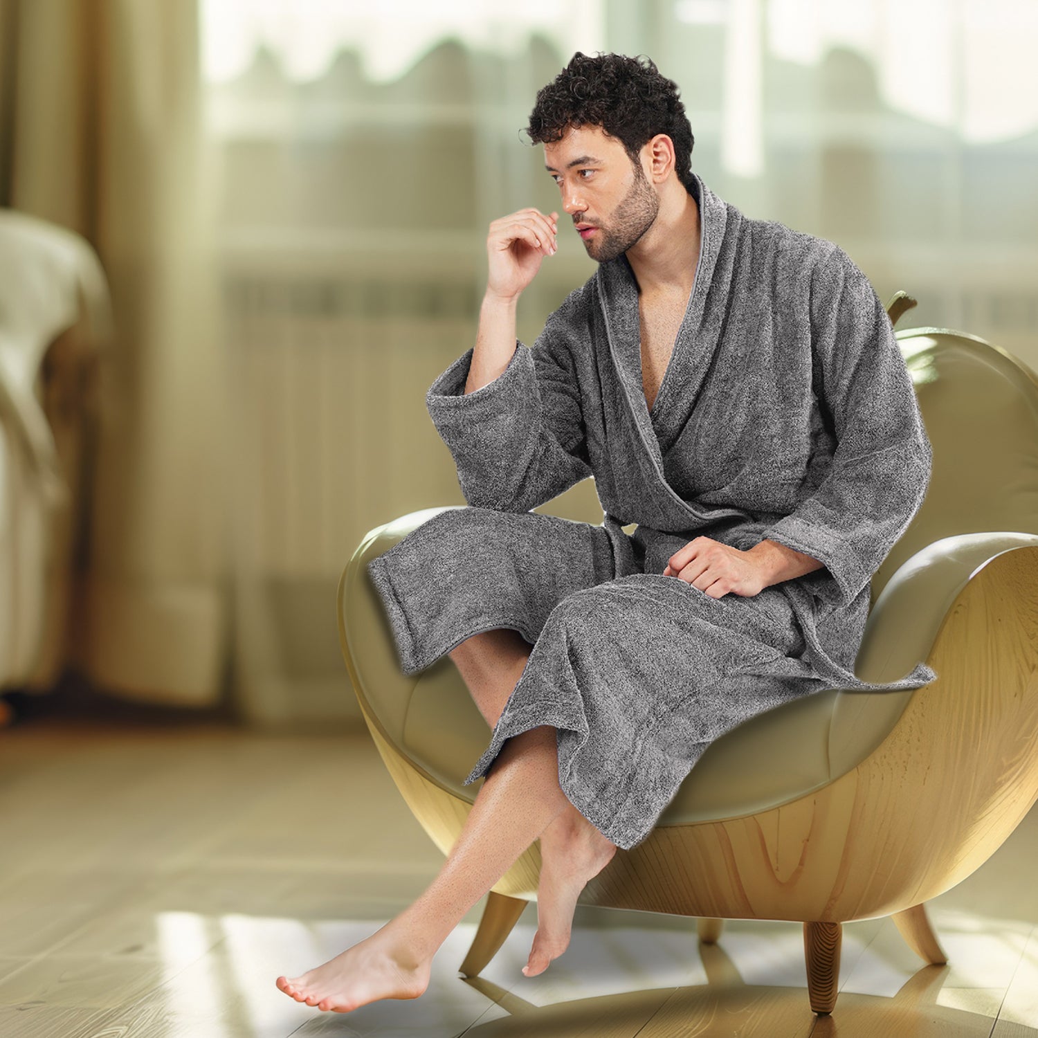 Canningvale 550 GSM Cotton Bathrobe For Men