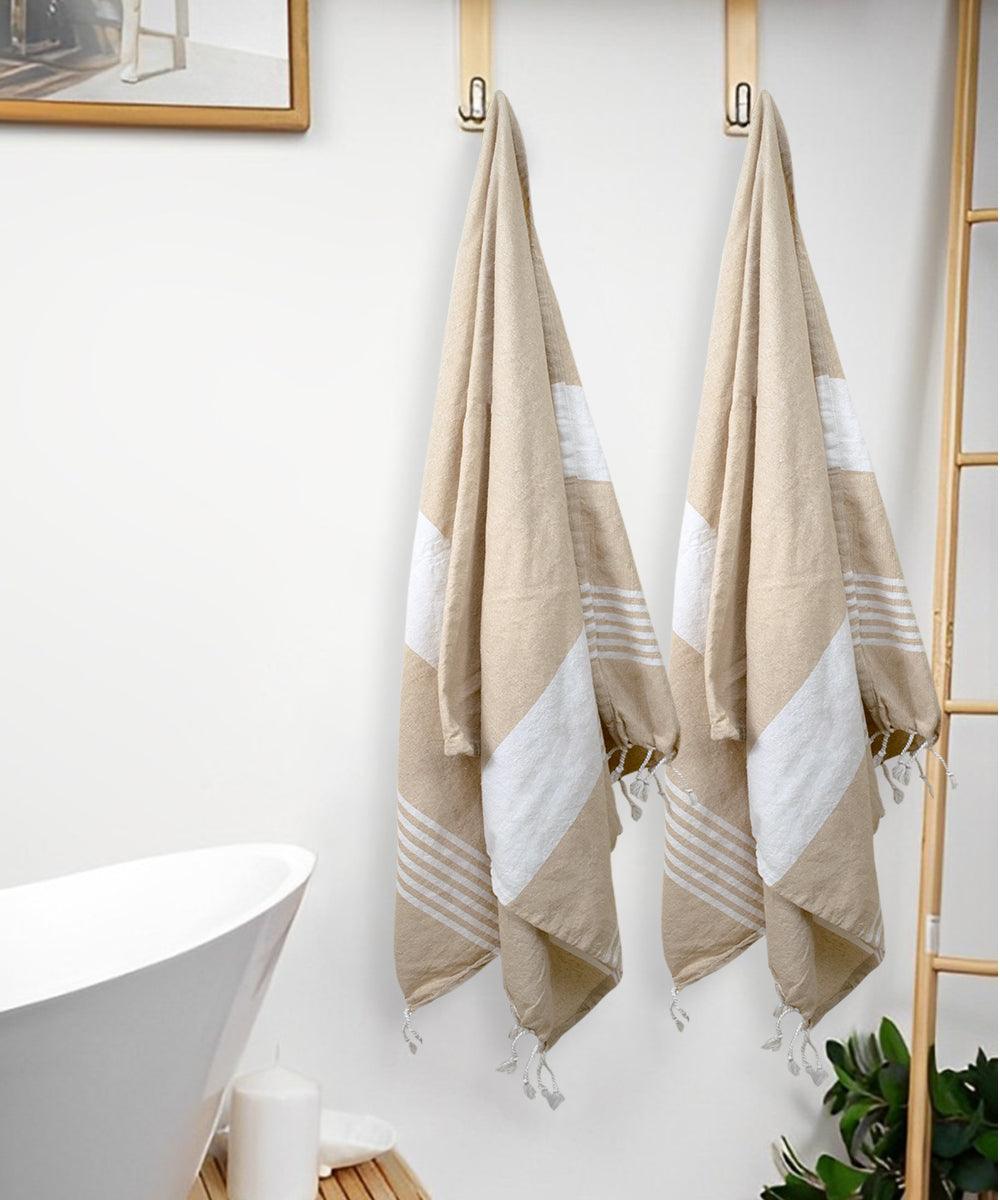 Cotton Bath Towel For Unisex Set of 2, 200 GSM (165L X 85W)