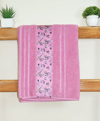 Victoria 100% Cotton Towel set of 4, (Printed Border), 450 GSM