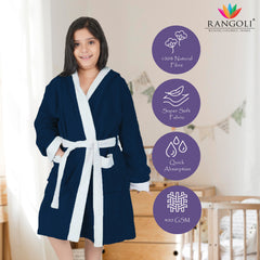 Rangoli Noble Kids Cotton Bathrobes 400 GSM for Girls and Boys