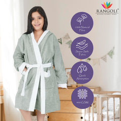 Rangoli Noble Kids Cotton Bathrobes 400 GSM for Girls and Boys