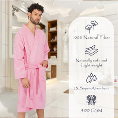 Rangoli Noble Cotton Adult Bathrobe for Men 400 GSM