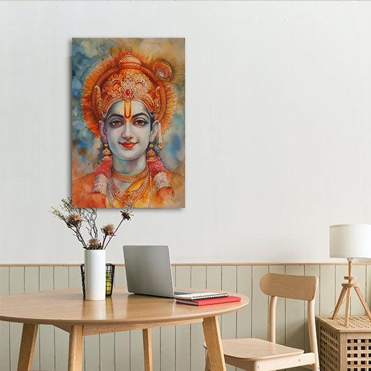 Shree Rama Canvas Wall Painting | Cotton Stretched Canvas