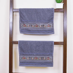 Royal Designed Rajvanshi 440 GSM Cotton Set of 2 Hand Towels - Rangoli