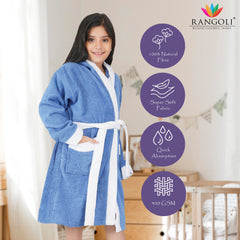 Rangoli Noble Kids Cotton Bathrobes 400 GSM for Girls and Boys