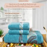 Morgon 470 GSM 100% Cotton 1 Bath & 2 Hand Towel Set