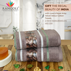 Oriental 450 GSM Hand Towel Set Of 2 | Ultra Soft & Highly Absorbent Towels