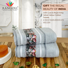 Oriental 450 GSM Hand Towel Set Of 2 | Ultra Soft & Highly Absorbent Towels