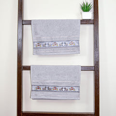 Royal Designed Rajvanshi 440 GSM Cotton Set of 2 Hand Towels - Rangoli