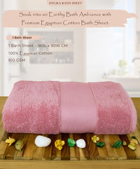 Rangoli Hygra Earthly Egyption Cotton 610 GSM Plush Oversized Bath Sheet (90 x 180 cm)