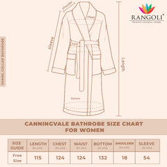 Canningvale  550 GSM Cotton Bathrobe  for Women