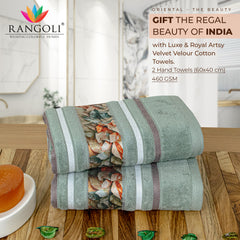 Oriental 450 GSM Hand Towel Set Of 2 | Ultra Soft & Highly Absorbent Towels