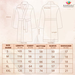 Rangoli Royal Bamboo Bathrobe for Women | Eco-Friendly, Ultra-Soft & Lightweight | 100% Bamboo Fiber | Highly Absorbent, Breathable & Gentle on Skin |