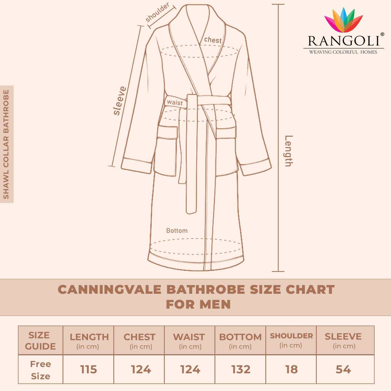 Canningvale 550 GSM Cotton Bathrobe For Men