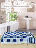 Rangoli Lira Check 100% Cotton Bath Towel set of 1, 450 GSM (147L X 72W)