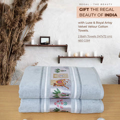 Regal 460 GSM Bath Towels Set Of 2 | Ultra Soft & Highly Absorbent Towels