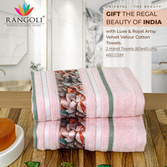 Oriental 450 GSM Hand Towel Set Of 2 | Ultra Soft & Highly Absorbent Towels