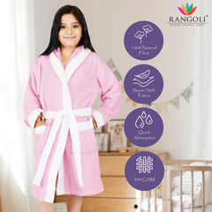 Rangoli Noble Kids Cotton Bathrobes 400 GSM for Girls and Boys