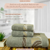 Morgon 470 GSM 100% Cotton 1 Bath & 2 Hand Towel Set