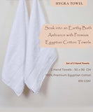 Dual-Pack Earthly Egyption Cotton 610 GSM Plush Compact Small Bath Towel (50 x 90 cm)