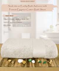 Rangoli Hygra Earthly Egyption Cotton 610 GSM Plush Oversized Bath Sheet (90 x 180 cm)