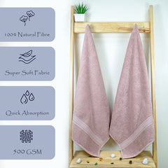Trio 100% Cotton Bath Towel Set of 2 (550 GSM)