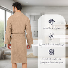 Rangoli Noble Cotton Adult Bathrobe for Men 400 GSM