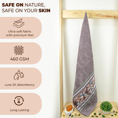 Oriental 450 GSM Cotton Bath Towel (Size: 71x147 CM)