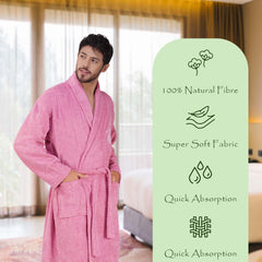 Rangoli Royal Bamboo Bathrobe for Men | Ultra-Soft & Lightweight | 100% Bamboo Fabric | Highly Absorbent, Eco-Friendly & Breathable