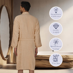 Rangoli Sakura Cotton Adult Bathrobe for Men 420 GSM