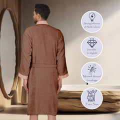 Rangoli Sakura Cotton Adult Bathrobe for Men 420 GSM