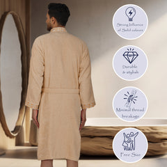 Rangoli Sakura Cotton Adult Bathrobe for Men 550 GSM