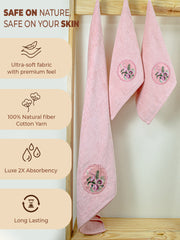 Prima Dream 100% Cotton Towel Set of 3 (Applique Embroidery), 450 GSM