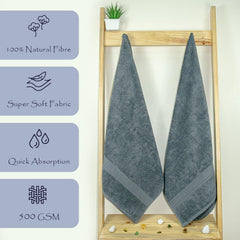 Trio 100% Cotton Bath Towel Set of 2 (550 GSM)