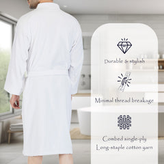 Rangoli Noble Cotton Adult Bathrobe for Men 400 GSM