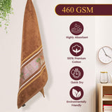 Regal 460 GSM Bath Towels Set Of 2 | Ultra Soft & Highly Absorbent Towels - Rangoli