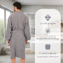 Rangoli Noble Cotton Adult Bathrobe for Men 400 GSM