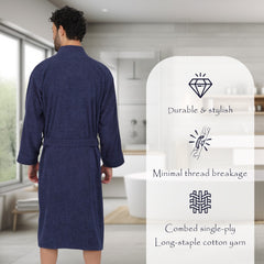 Rangoli Noble Cotton Adult Bathrobe for Men 400 GSM