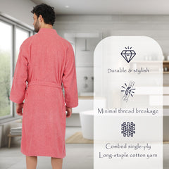 Rangoli Noble Cotton Adult Bathrobe for Men 400 GSM