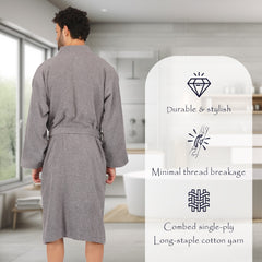 Rangoli Noble Cotton Adult Bathrobe for Men 400 GSM