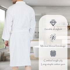 Rangoli Noble Cotton Adult Bathrobe for Men 400 GSM