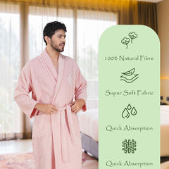 Rangoli Royal Bamboo Bathrobe for Men | Ultra-Soft & Lightweight | 100% Bamboo Fabric | Highly Absorbent, Eco-Friendly & Breathable