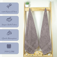 Trio 100% Cotton Bath Towel Set of 2 (550 GSM)