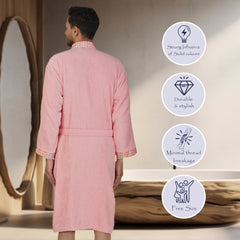 Rangoli Sakura Cotton Adult Bathrobe for Men 420 GSM